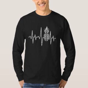 Heartbeat Pineapple Hawaii Design Summer T-Shirt