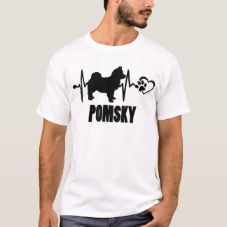 Heartbeat – Pomsky - Dog Best Friend T-Shirt