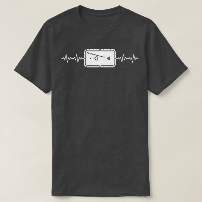 Heartbeat Pool Billard Evolution Snooker Player T-Shirt (Design Front)