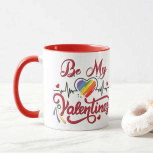 Heartbeat pride Heart, My valentine Mug