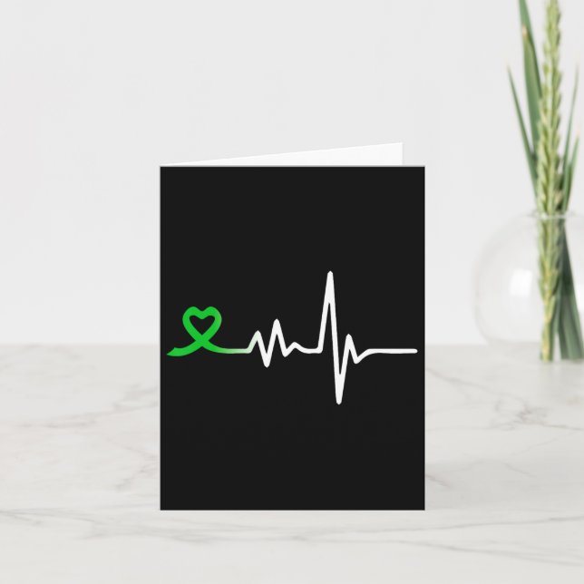 Heartbeat Ribbon Mental Health Awareness For Men W Card (Front)