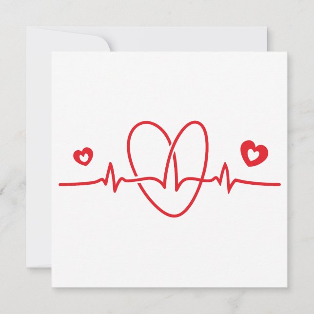Heartbeat Scribbles Invitation (Front)