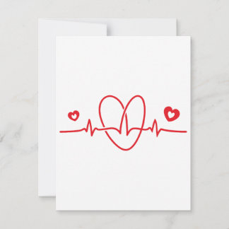 Heartbeat Scribbles RSVP Card