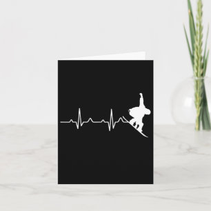 Heartbeat Snowboarding For Winter Lovers And Board Card