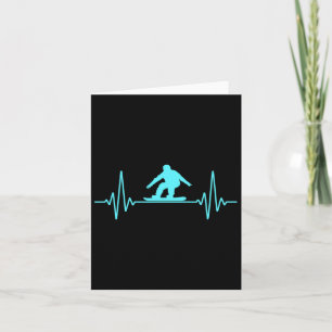 Heartbeat Snowboarding Snowboard Mountain Winter Card