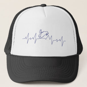 Heartbeat-Snowmobile Trucker Hat