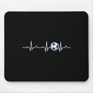 Heartbeat Soccer Lover Gift Mouse Pad