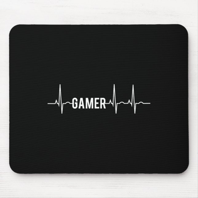 Heartbeat Video Games Lover  Mouse Pad (Front)