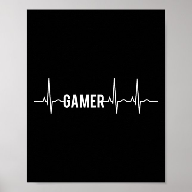 Heartbeat Video Games Lover  Poster (Front)