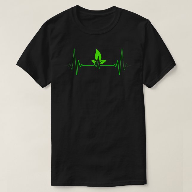 Heartbeat Whole Food Plant Based  Vegetarian  T-Shirt (Design Front)