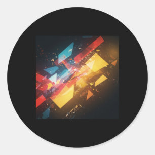 Heartbeats Of . Abstract Classic Round Sticker