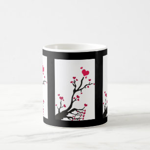 heartblossomstriped coffee mug