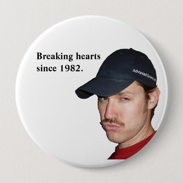 Heartbreaker 4 Inch Round Button (Front)