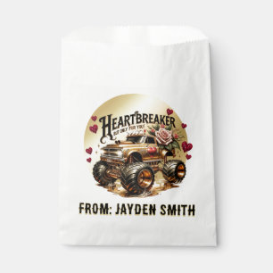 Heartbreaker Boy's Golden Monster Truck  Favour Bag