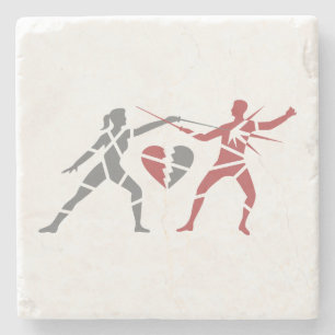 Heartbreaker Fencing Duel Stone Coaster