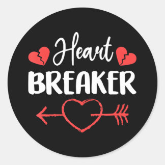 Heartbreaker Heart Breaker Valentine's Day Classic Round Sticker