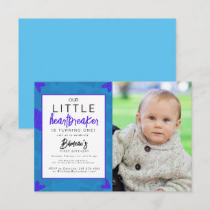 Heartbreaker Kids Photo Birthday Party Thank You Card