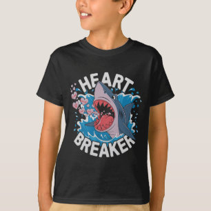 Heartbreaker Shark Cute Funny Love Design For Vale T-Shirt