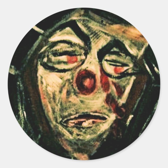 HEARTBROKEN CLASSIC ROUND STICKER (Front)