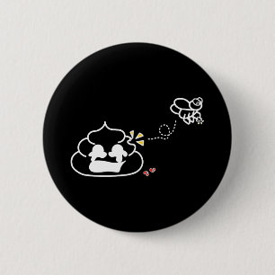 Heartbroken Poop - Brootsch the PooPoo 2 Inch Round Button