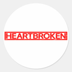 Heartbroken Stamp Classic Round Sticker