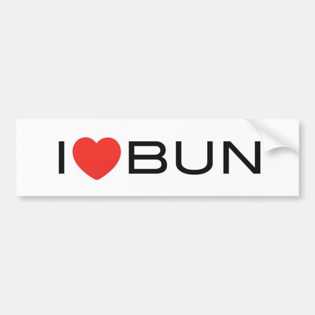 HeartBun Bumper Sticker (Front)