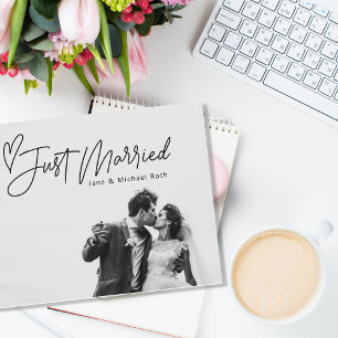 Hearted Just Married Elopement/Wedding Announcement Postcard