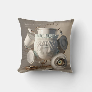Heartfelt 3D Tribute: Seen & Celebrated Labour Throw Pillow