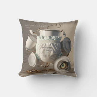 Heartfelt 3D Tribute: Seen & Celebrated Labour Throw Pillow