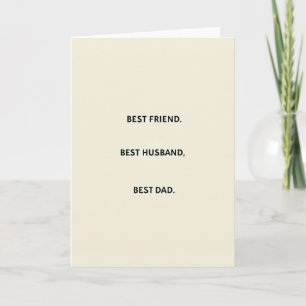 Heartfelt Best Dad Typography Card