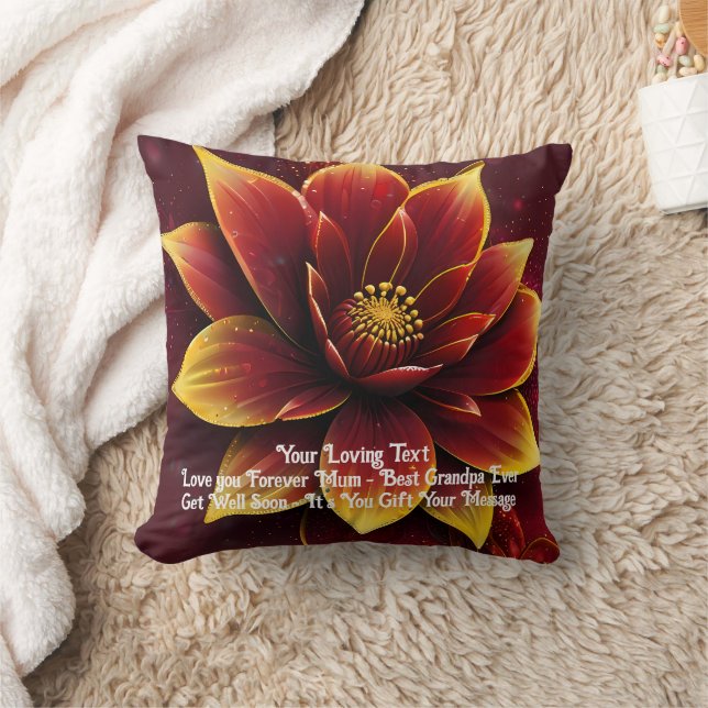 Heartfelt Blooms: A Personalized Puzzle Surprise Throw Pillow (Blanket)