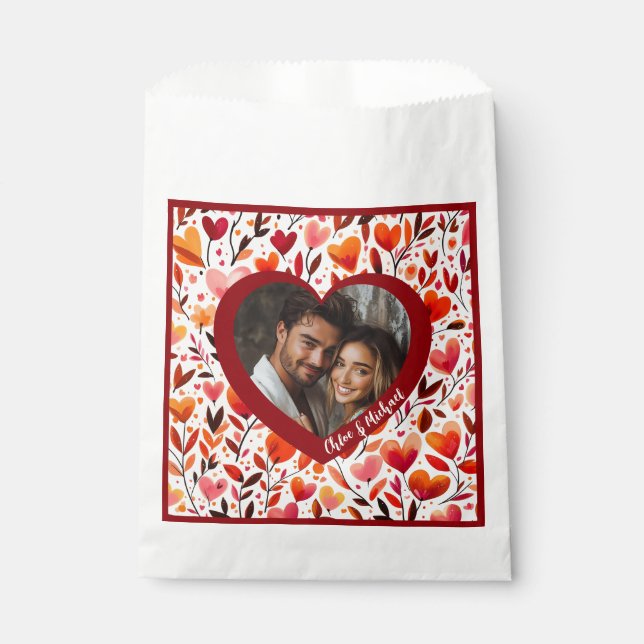 Heartfelt Blooms Wedding Favour Bag (Front)