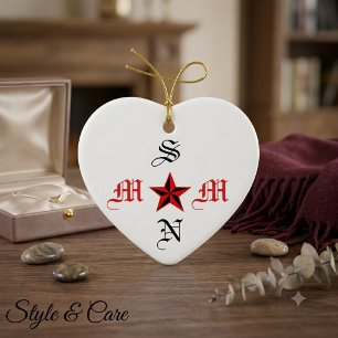 Heartfelt bond between MOM & SON Ceramic Ornament