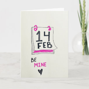 Heartfelt Calendar Be Mine Card