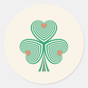Heartfelt Clover Classic Round Sticker