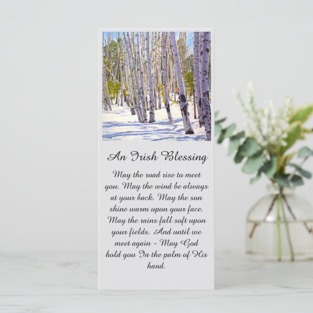 Heartfelt Condolences Irish Blessing Sympathy Card (Standing Front)