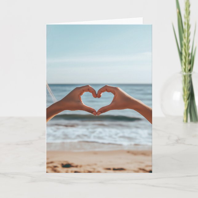 Heartfelt Connection by the Beach Invitation (Front)