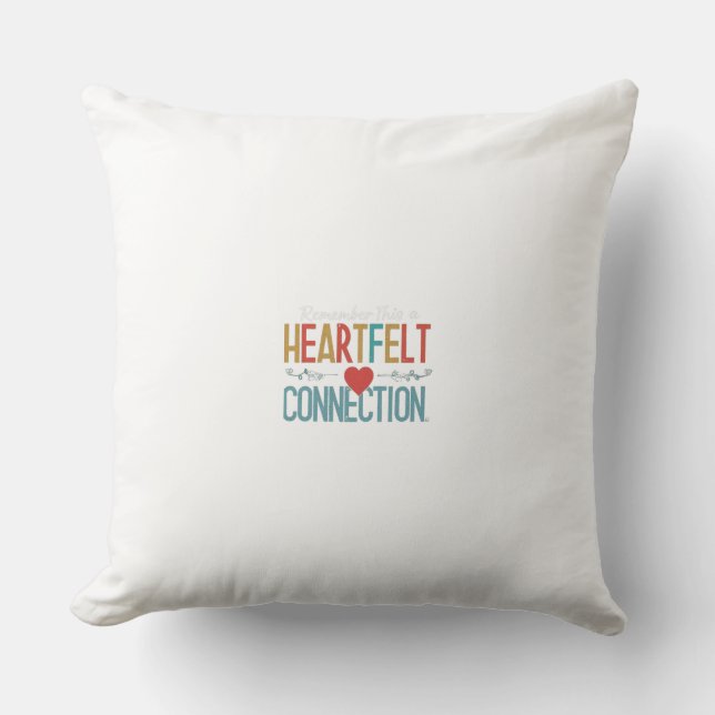 Heartfelt connection  throw pillow (Front)