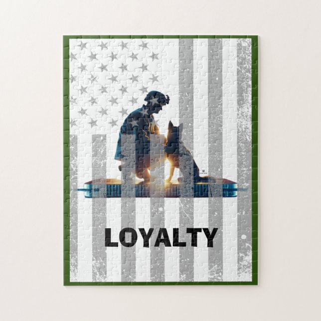 Heartfelt Connection: Veteran Military & Dogs  Jigsaw Puzzle (Vertical)