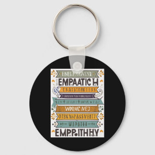 Heartfelt Connections Inspirational Empathy Quotes Keychain