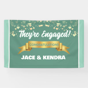 Heartfelt Custom Engagement Party Banner