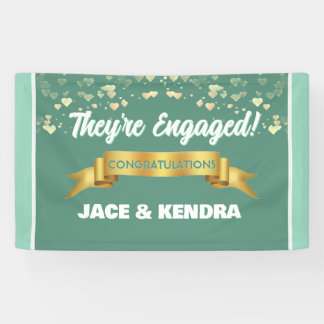 Heartfelt Custom Engagement Party Banner