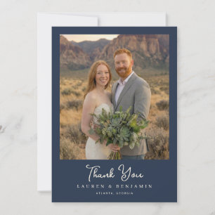 Heartfelt Earthy Photo Thank You Card