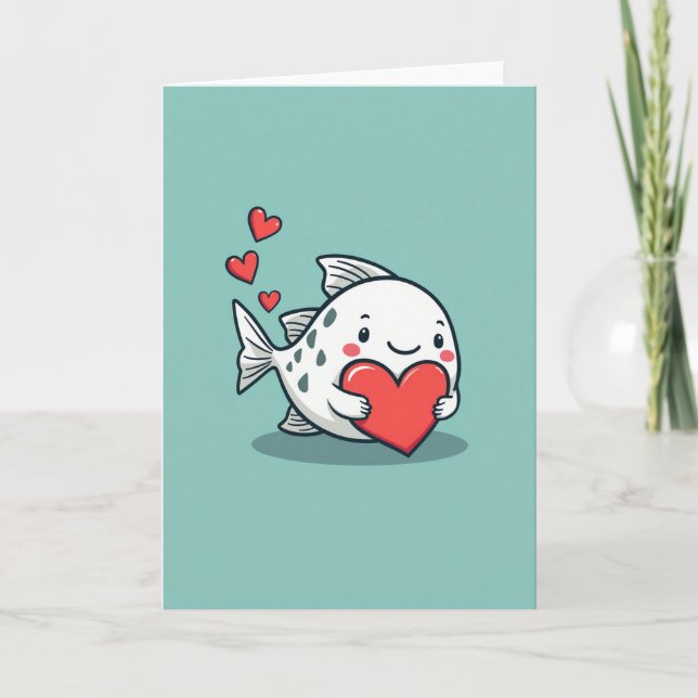 Heartfelt Fish Love Card (Front)