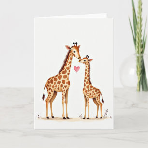 Heartfelt Giraffe Family Card