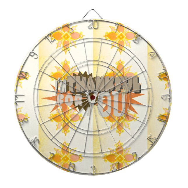Heartfelt Gratitude: "Thankful For You" with Love, Dartboard (Front)