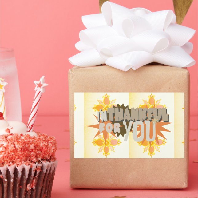 Heartfelt Gratitude: "Thankful For You" with Love, Sticker (Party)