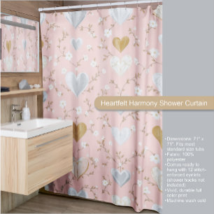 Heartfelt Harmony Shower Curtain