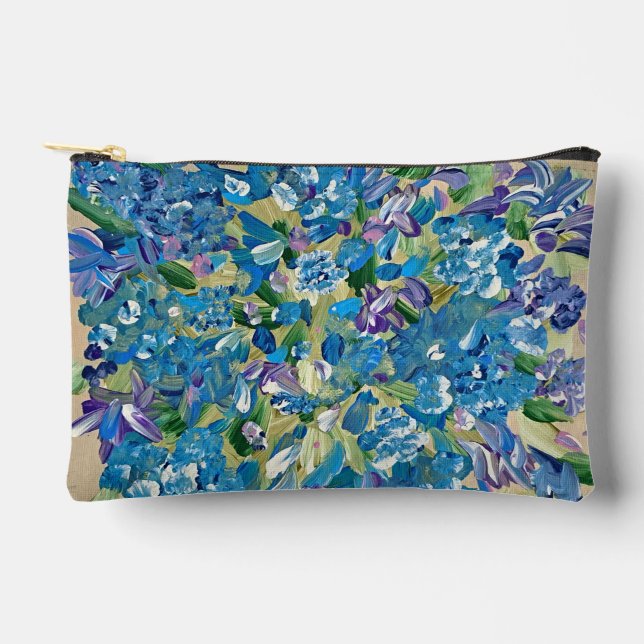 Heartfelt Hydrangea Accessories Pouch (Front)
