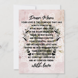 Heartfelt Letter to Mom Holiday Card